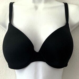 PINK VICTORIA’S SECRET BLACK WEAR EVERYWHERE PUSH UP BRA 34DD EUC